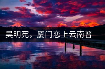 吳明憲，廈門戀上云南普洱茶