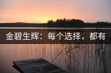 金碧生輝：每個選擇，都有選擇的理由