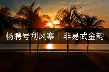 楊聘號刮風寨｜非易武金韻莫屬