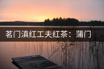 茗門滇紅工夫紅茶：蒲門佳茗，伴您度秋