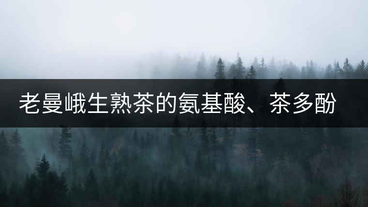 老曼峨生熟茶的氨基酸、茶多酚、酚氨比分析