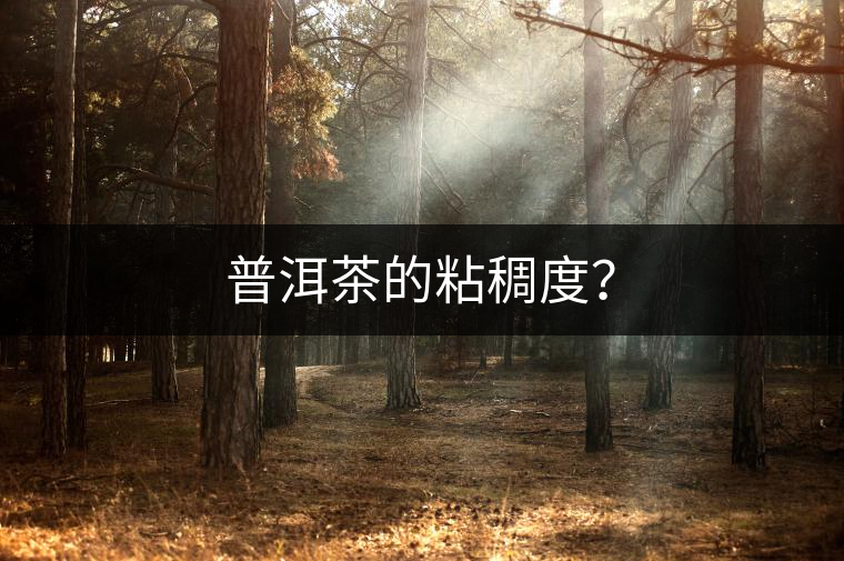 普洱茶的粘稠度？
