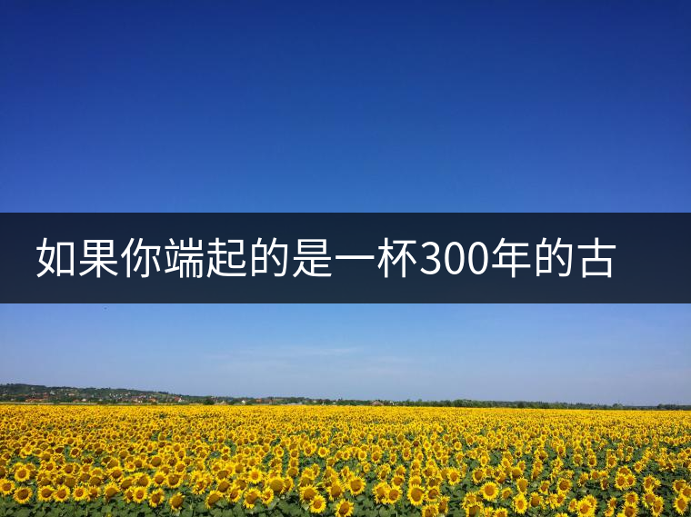 如果你端起的是一杯300年的古樹茶，那會是一種怎樣的心境？