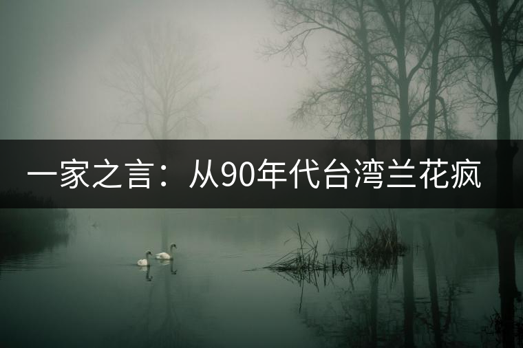 一家之言:從90年代臺(tái)灣蘭花瘋炒看普洱茶的未來 一家之言:從90年代臺(tái)灣蘭花瘋炒看普洱茶的未來