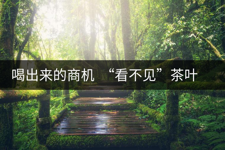 喝出來的商機(jī) “看不見”茶葉的普洱茶 喝出來的商機(jī) “看不見”茶葉的普洱茶