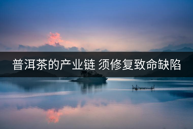 普洱茶的產(chǎn)業(yè)鏈 須修復(fù)致命缺陷 普洱茶的產(chǎn)業(yè)鏈 須修復(fù)致命缺陷