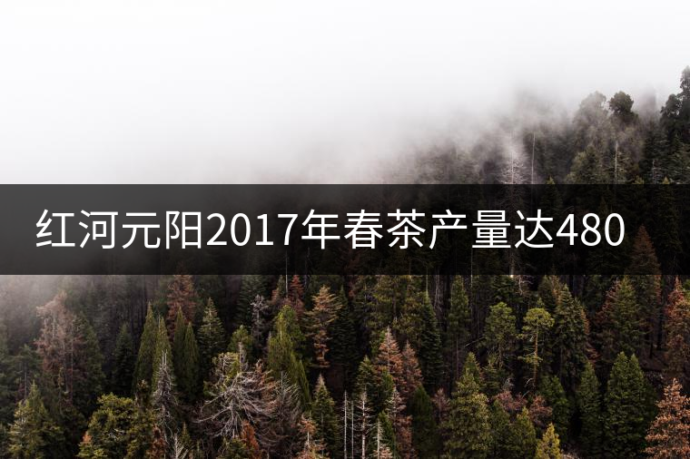 紅河元陽(yáng)2017年春茶產(chǎn)量達(dá)480噸，產(chǎn)值近900萬(wàn)元