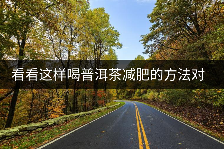 看看這樣喝普洱茶減肥的方法對(duì)你有用嗎？