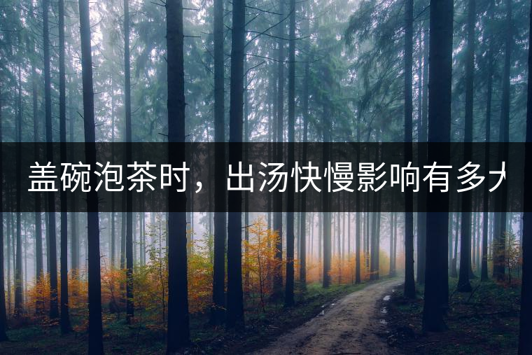 蓋碗泡茶時(shí)，出湯快慢影響有多大？