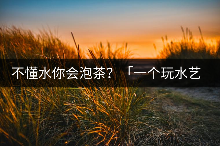 不懂水你會(huì)泡茶？「一個(gè)玩水藝術(shù)家的自我修養(yǎng)」