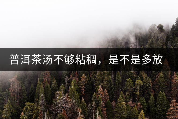 普洱茶湯不夠粘稠，是不是多放些茶葉就好了嗎？