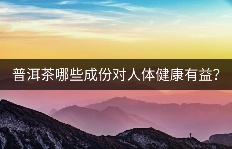 普洱茶哪些成份對人體健康有益？