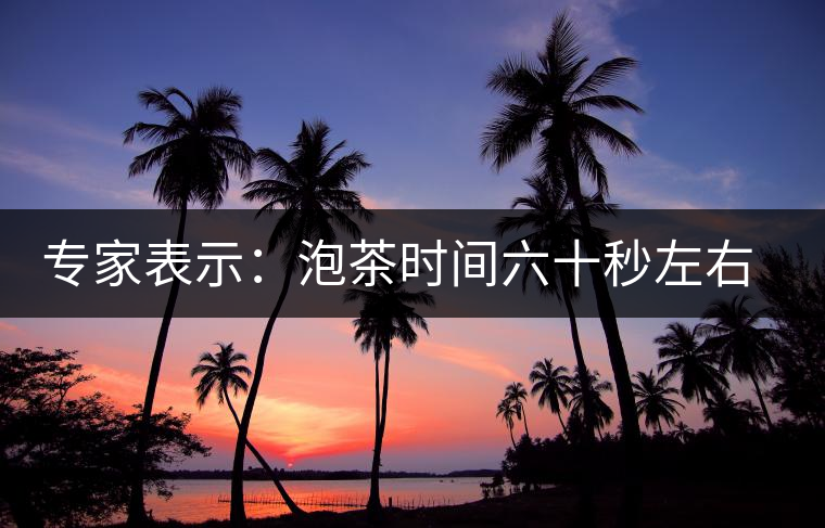 專家表示：泡茶時(shí)間六十秒左右最佳