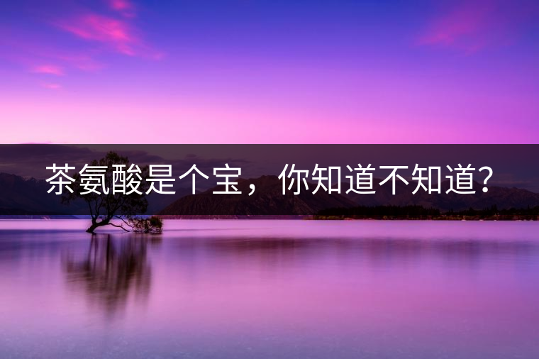 茶氨酸是個寶，你知道不知道？