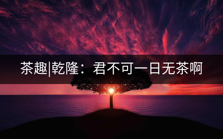 茶趣|乾?。壕豢梢蝗諢o(wú)茶啊