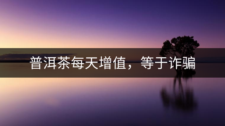 普洱茶每天增值，等于詐騙