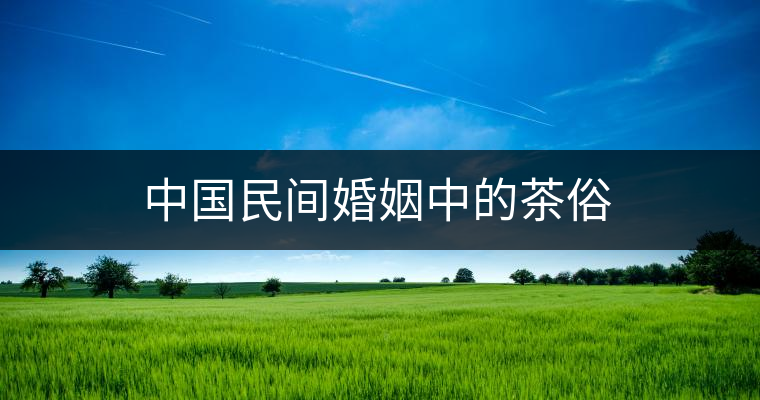 中國民間婚姻中的茶俗 中國民間婚姻中的茶俗