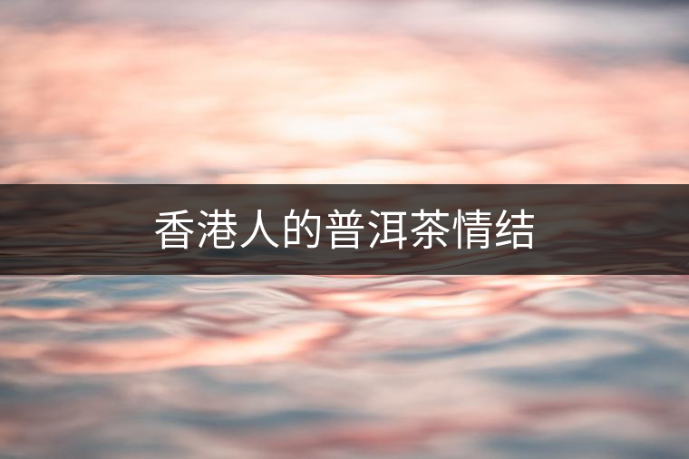 香港人的普洱茶情結(jié)