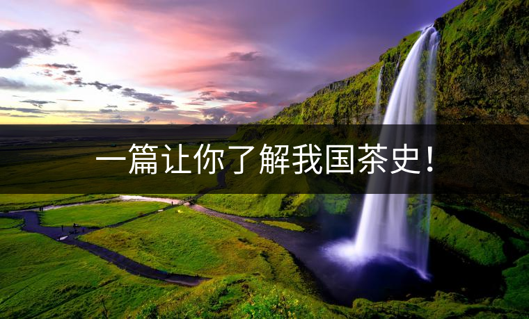 一篇讓你了解我國茶史！