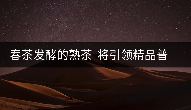 春茶發(fā)酵的熟茶 將引領(lǐng)精品普洱茶消費(fèi)市場的潮流 春茶發(fā)酵的熟茶 將引領(lǐng)精品普洱茶消費(fèi)市場的潮流