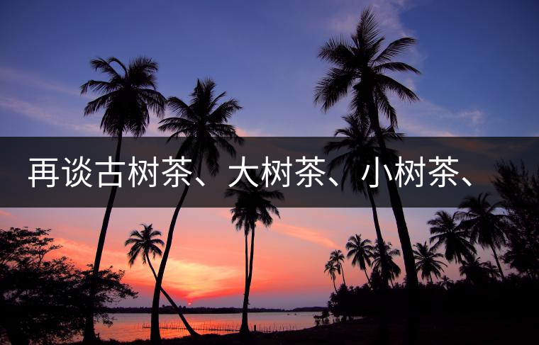 再談古樹茶、大樹茶、小樹茶、臺樹茶…