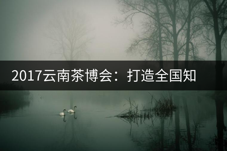 2017云南茶博會(huì)：打造全國(guó)知名紅茶品牌，擦亮“千年茶鄉(xiāng)”招牌