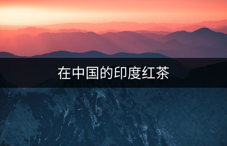 在中國(guó)的印度紅茶 在中國(guó)的印度紅茶