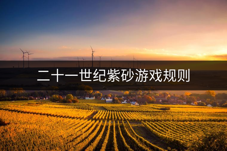 二十一世紀紫砂游戲規(guī)則