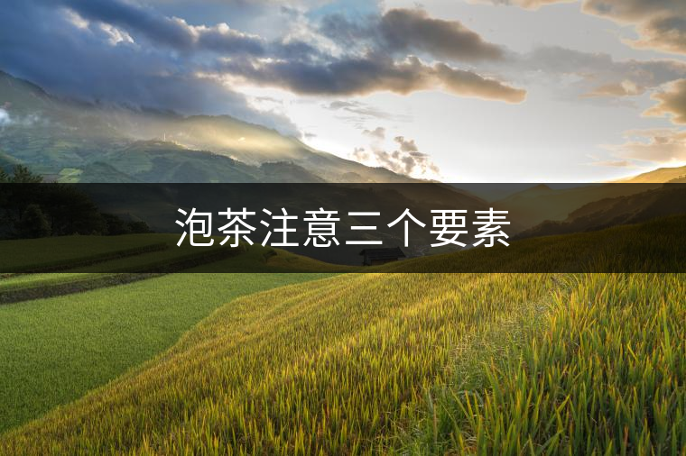 泡茶注意三個(gè)要素 泡茶注意三個(gè)要素