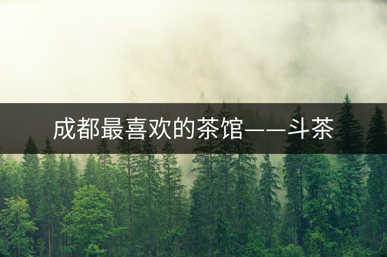 成都最喜歡的茶館——斗茶 成都最喜歡的茶館——斗茶