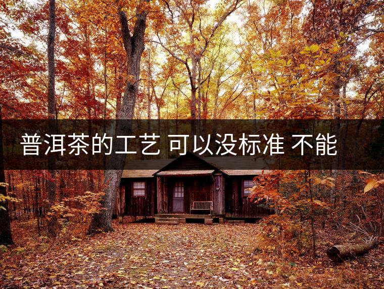 普洱茶的工藝 可以沒標(biāo)準(zhǔn) 不能沒有底線