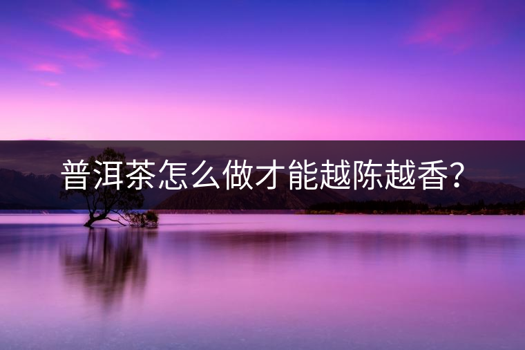 普洱茶怎么做才能越陳越香？