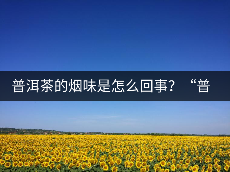 普洱茶的煙味是怎么回事？“普洱教父”白水清最新解析！