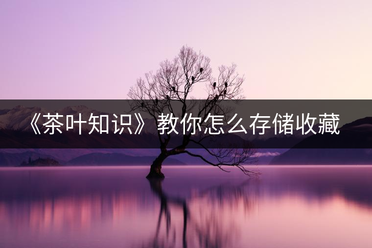 《茶葉知識(shí)》教你怎么存儲(chǔ)收藏普洱茶？