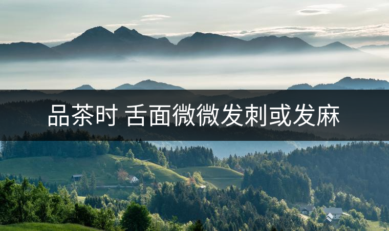 品茶時(shí) 舌面微微發(fā)刺或發(fā)麻