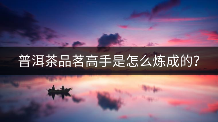 普洱茶品茗高手是怎么煉成的？