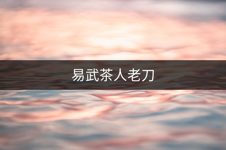 易武茶人老刀