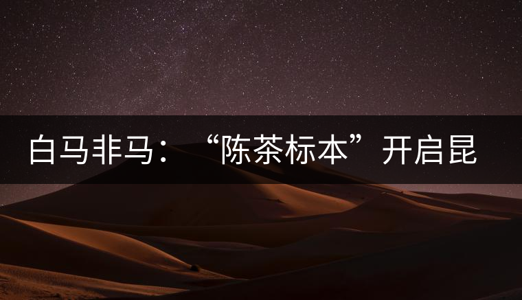 白馬非馬：“陳茶標本”開啟昆明倉大時代