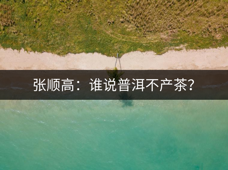 張順高：誰說普洱不產茶？