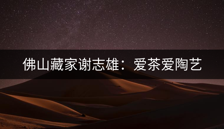 佛山藏家謝志雄：愛茶愛陶藝