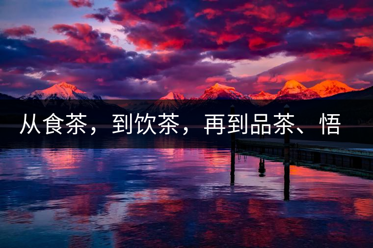 從食茶，到飲茶，再到品茶、悟茶