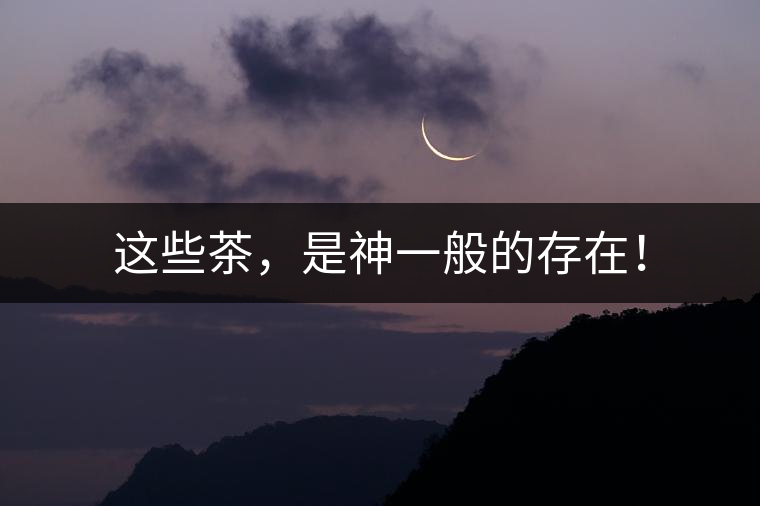 這些茶，是神一般的存在！