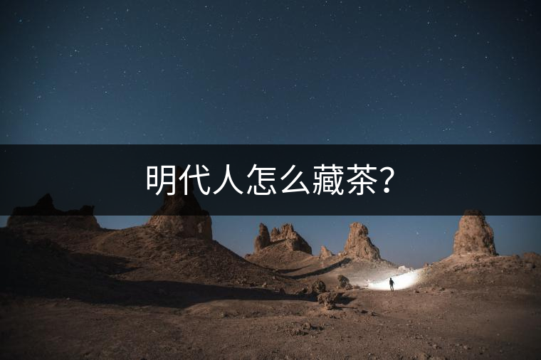 明代人怎么藏茶？