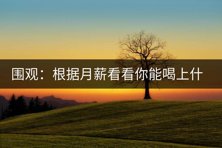 圍觀：根據(jù)月薪看看你能喝上什么茶？
