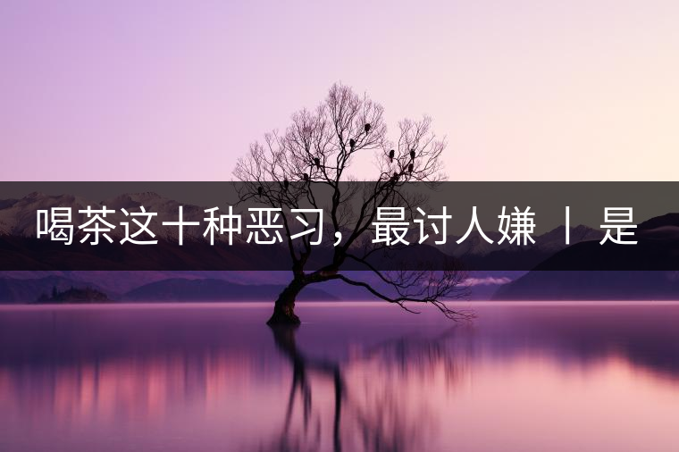 喝茶這十種惡習(xí)，最討人嫌 丨 是否同感？