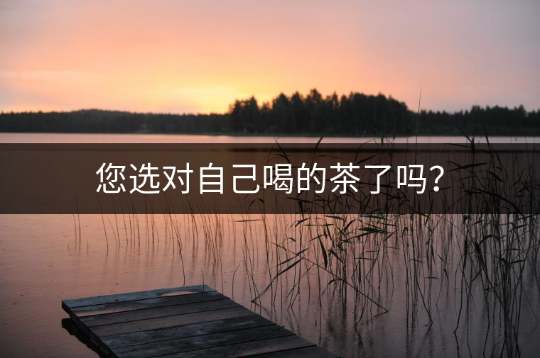 您選對自己喝的茶了嗎？