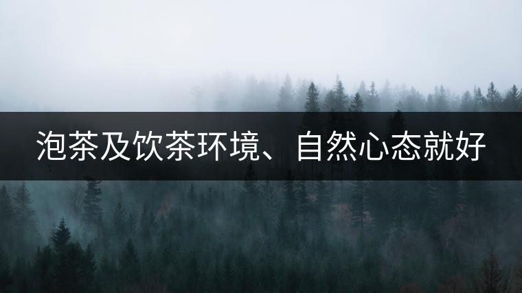 泡茶及飲茶環(huán)境、自然心態(tài)就好