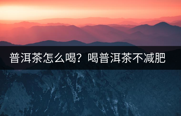 普洱茶怎么喝？喝普洱茶不減肥是為什么呢？喝普洱茶減肥要注意什么？
