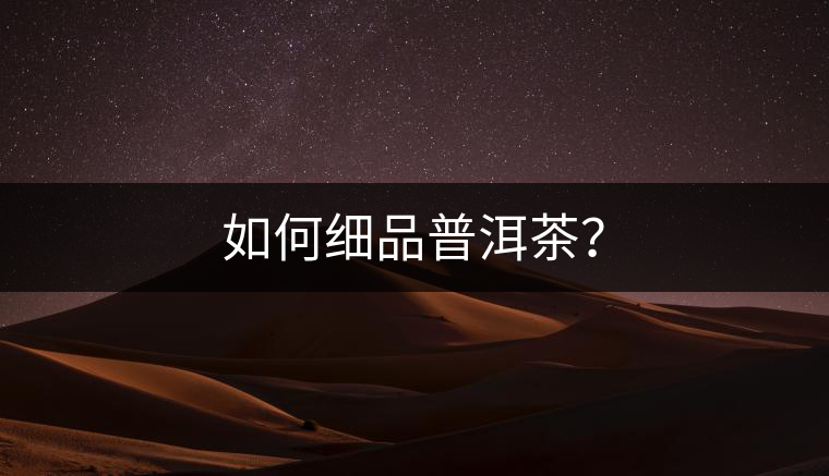 如何細品普洱茶？