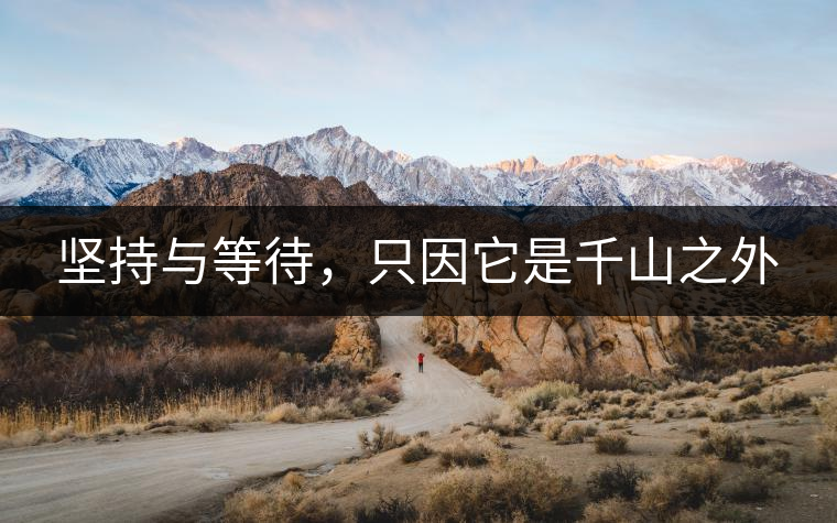 堅持與等待，只因它是千山之外
